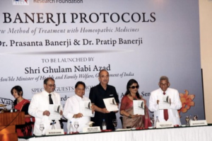 Banerji`s launching their new book ‘THE BANERJI PROTOCOLS – A New Method of Treatment with Homeopathic Medicines’